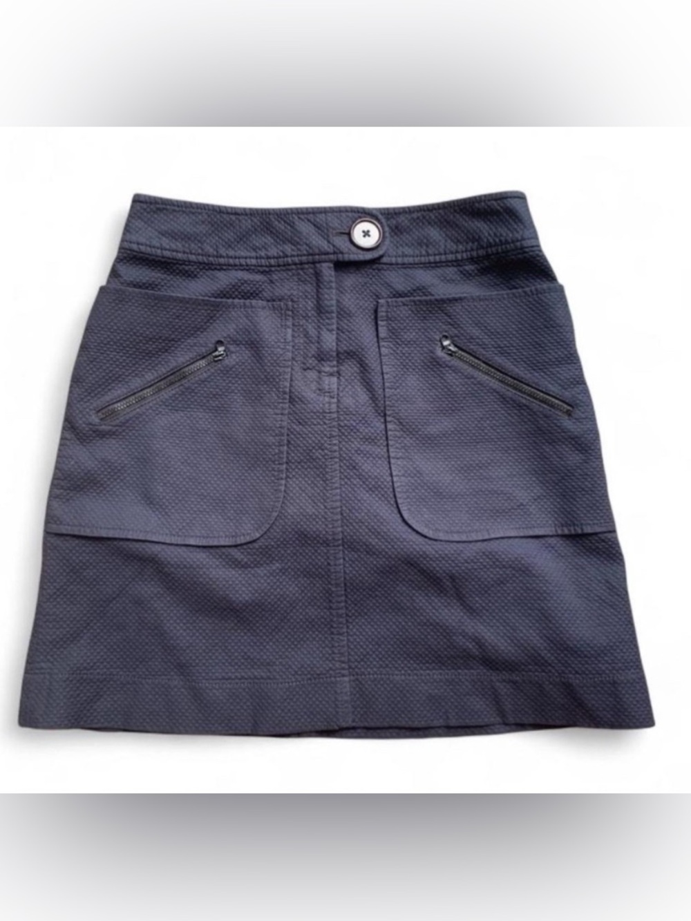Utility Minimalist Elevenses Black Textured Mini Skirt